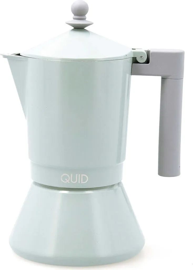 Italian coffee machine Quid Ozone green metal 9 cups