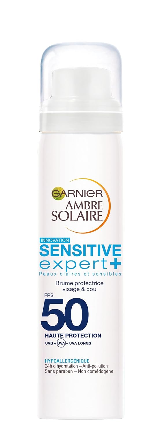 GARNIER - Brume Solaire - Sensitive expert Visage et cou - SPF 50-75ml