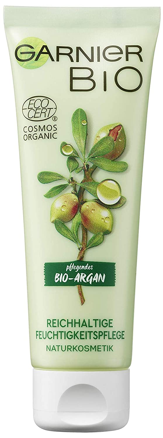 Garnier Garnier Organic Cream with Aloe Vera and Argan Oil, Natural Cosmetics, Argan Rich Moisturiser, 1 x 50 ml