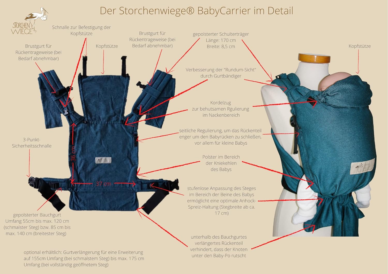 Storchenwiege BabyCarrier - Natural