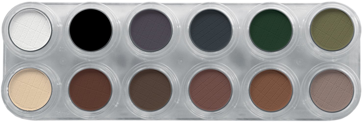 GRIMAS Rouge-/Lidschattenpalette UX mit 12 Farben