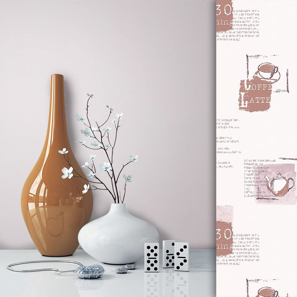 Newroom Design Newroom Wallpaper Brown Non-Woven Cream Natural Fun Modern and Elegant Design Style, Includes Guide
