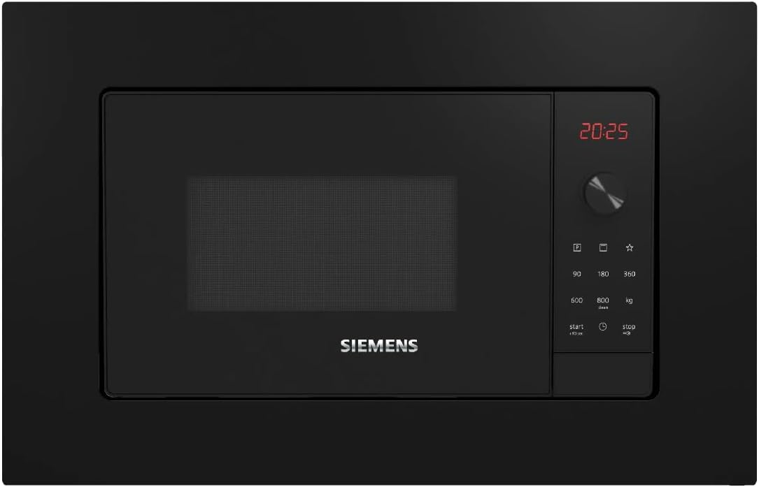 Siemens BE623LMB3 iQ300 built-in microwave, black, cookControl8 - automatic programs, humidClean Plus - interior cleaning, grill function