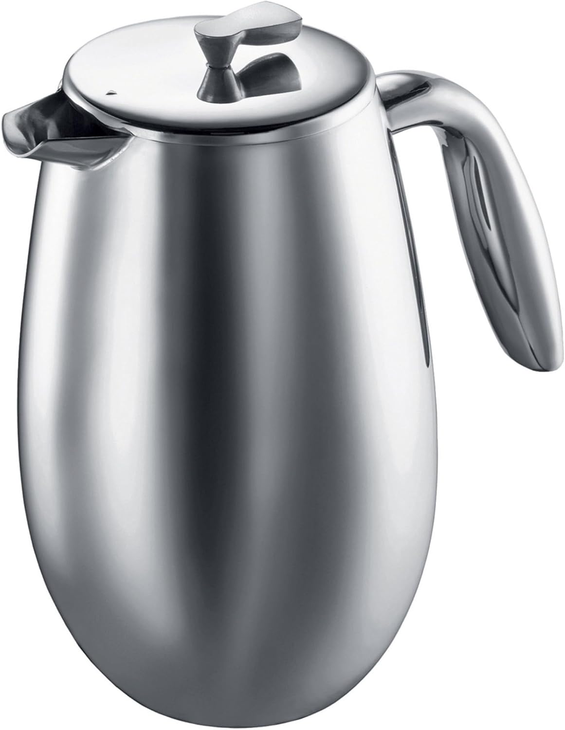 Bodum 1308-57 Columbia 8 Cup Double Wall French Press Coffee Maker, Stainless Steel, 1 Liter, 12 Ounce