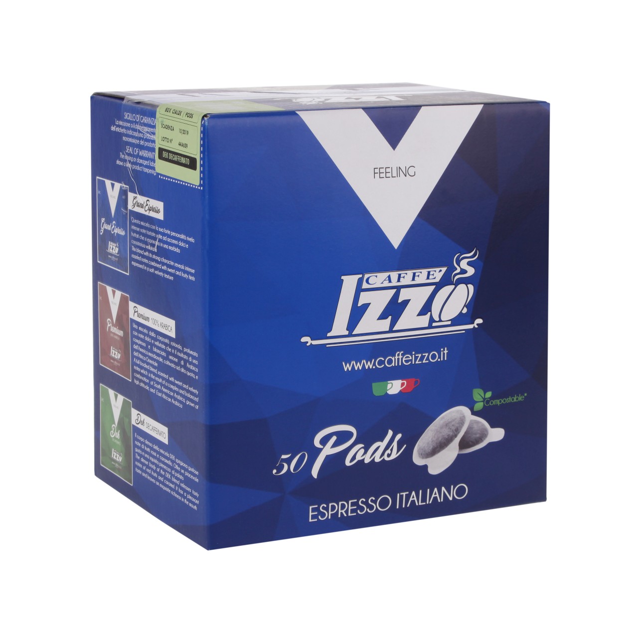 Izzo Feeling Dek Decaffeinated Pads 50 Pieces