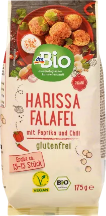 dmBio Harissa falafel, 175 g