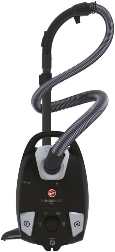 Hoover Vacuum Cleaner with 3.5 L Bag - Quiet Vacuum Cleaner (72 dBA) with Automatic Bag Disposal System - Vacuum Cleaner with EPA Filter - PET Edition with Animal Nozzle [HE320PET]