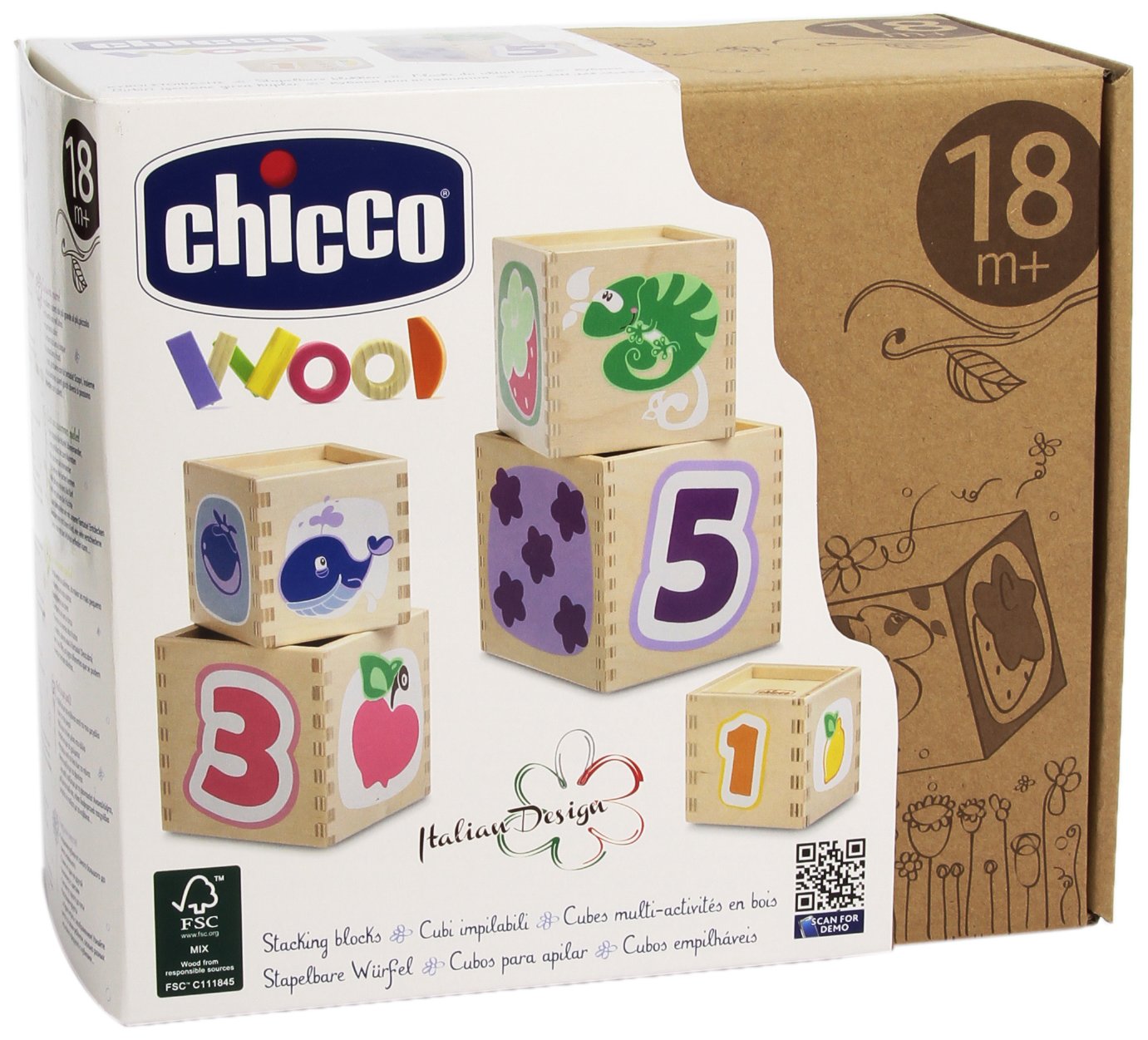 Chicco Wooden Dice
