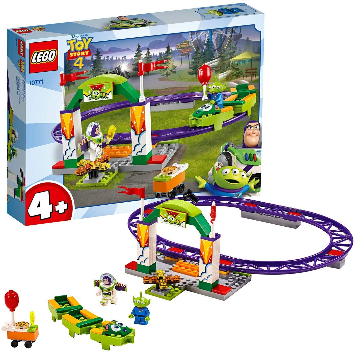 LEGO Disney Pixar’s Toy Story 4 Lego 10771 Disney Pixar's Toy Story 4 Buzz Wild Roller Coaster Ride Building Set