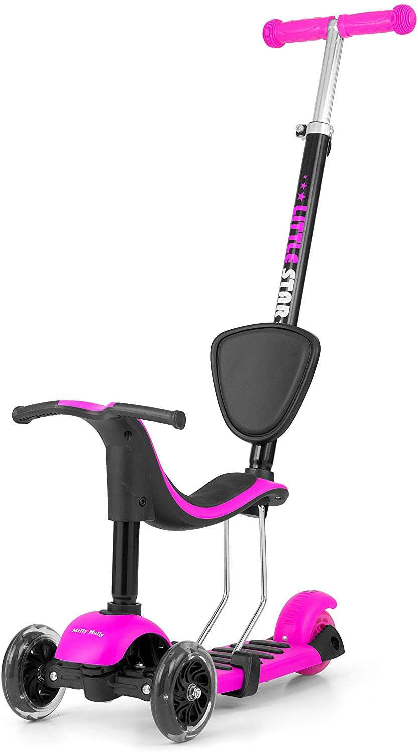 Milly Mally Little Star 3 Wheels Scooter, Pink