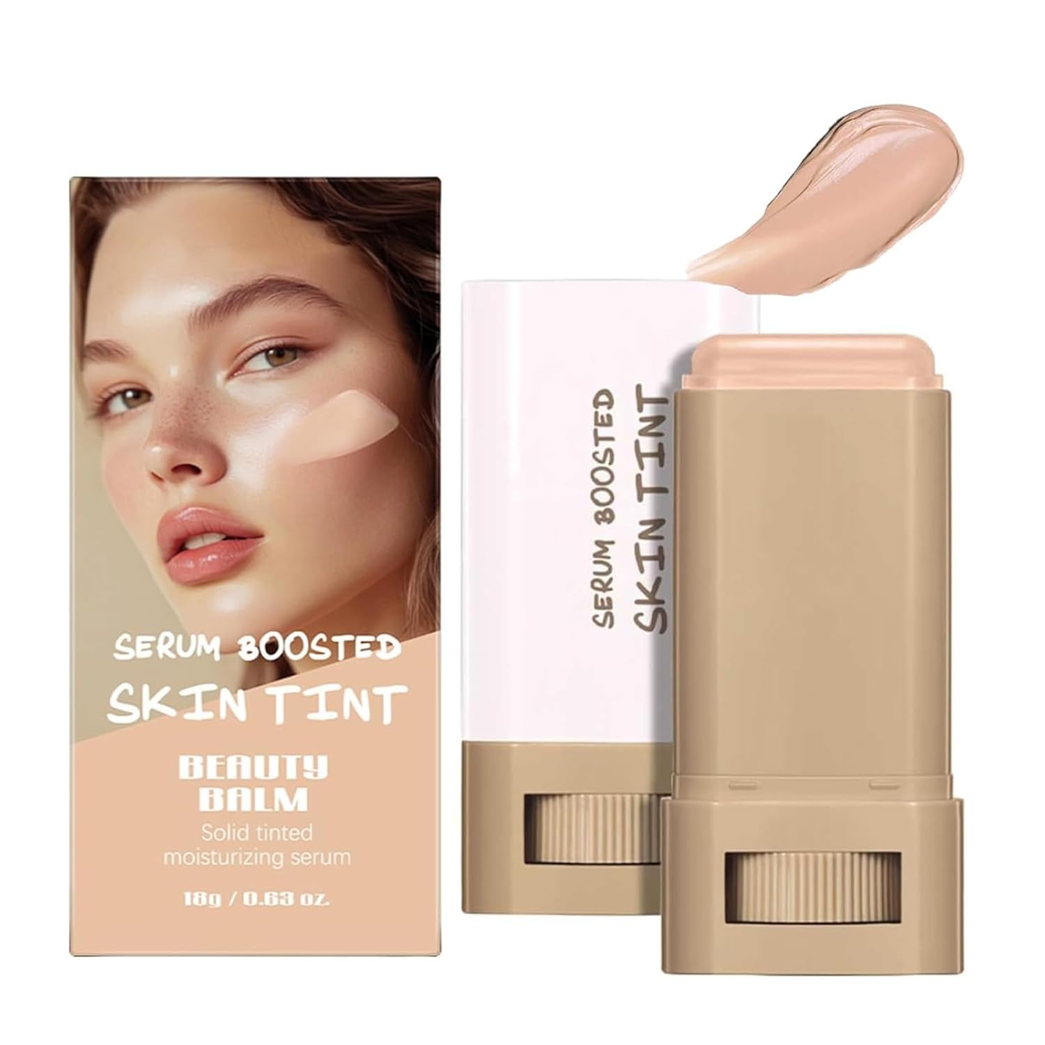 ERISAMO Confidita\'s Serum Boosted Skin Tint Balm, Foundation Stick Beauty Balm Serum Boosted Skin Ink, Conceale & Smooths Full Coverage Concealer, Natural Finish Makeup, for Women (#05, 1)