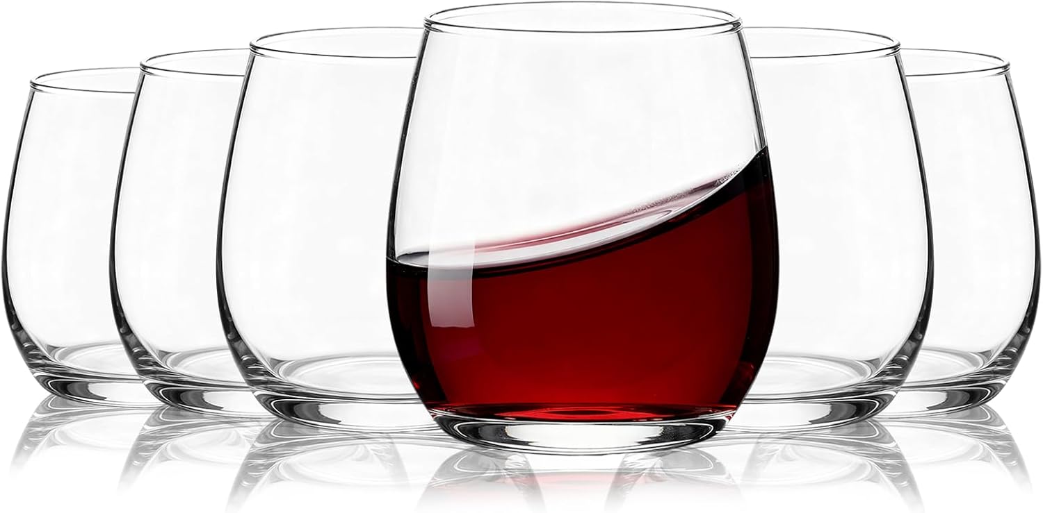 Spiegelau Glasses Set 480 ml, Set of 6, Tumbler without Handle for Various Types of Wine, Water Glasses Dishwasher Safe