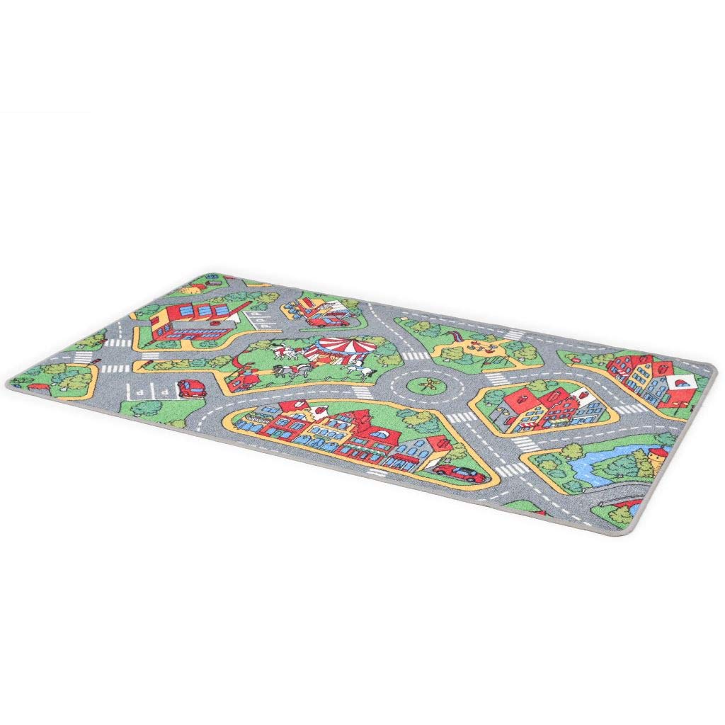 vidaXL Children\'s Play Mat Children\'s Room Play Rug Girls Rug Multicoloured Loop Pole 67 x 120 cm Butterfly Pattern