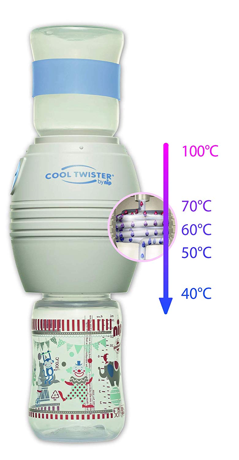 Nip Water Cooler, Cool Twister, Baby Bottle Pack of 1 Cool Twister Beige/Blue
