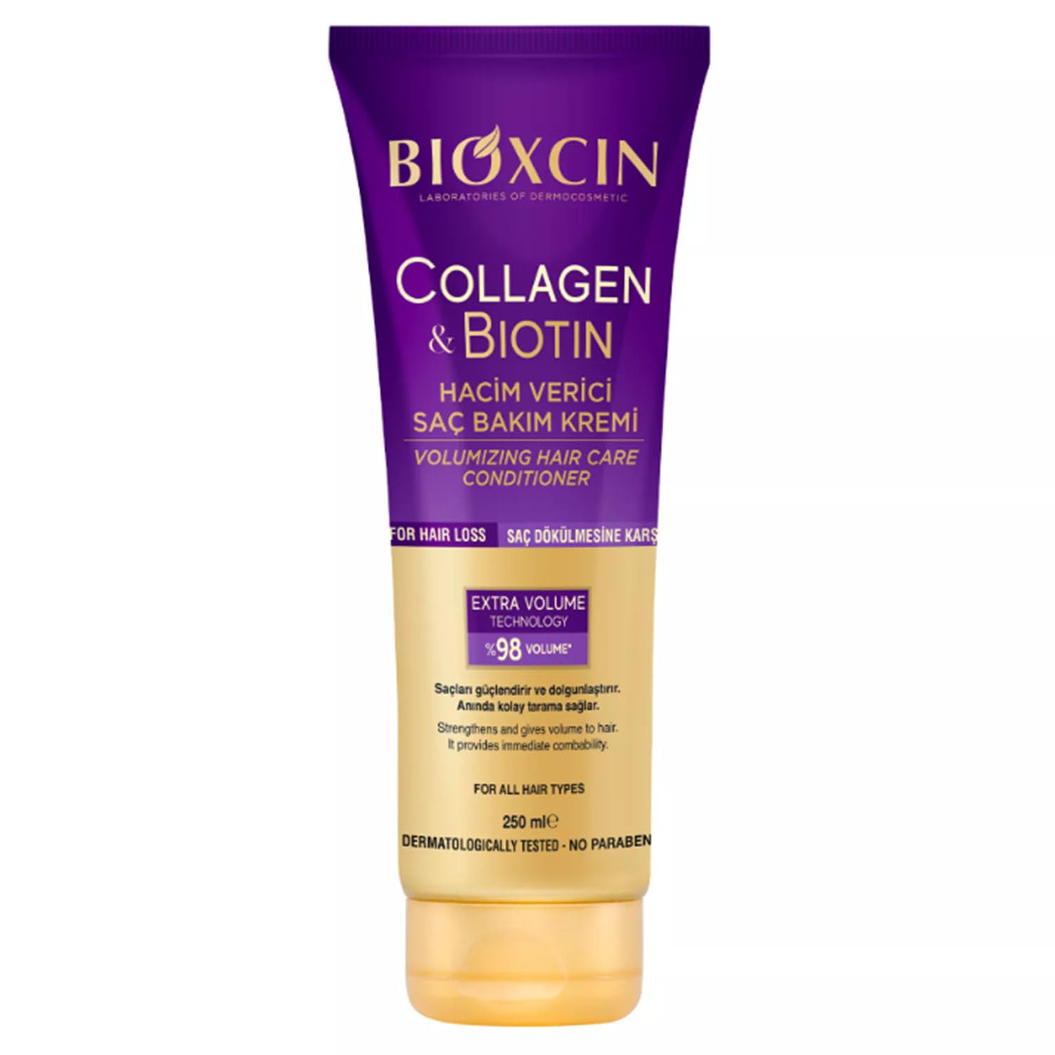 Bioxcin COLLAGEN & BIOTIN Volume Hair Conditioner 250ml – Strengthening conditioner for fine, thin hair – Hair thickening & fullness thanks to hydrolyzed collagen & biotin