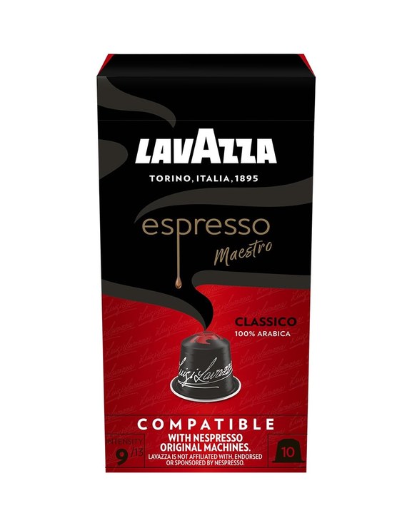 Lavazza Espresso Classico Balanced Espresso, 10 Capsules, Nespresso Compatible
