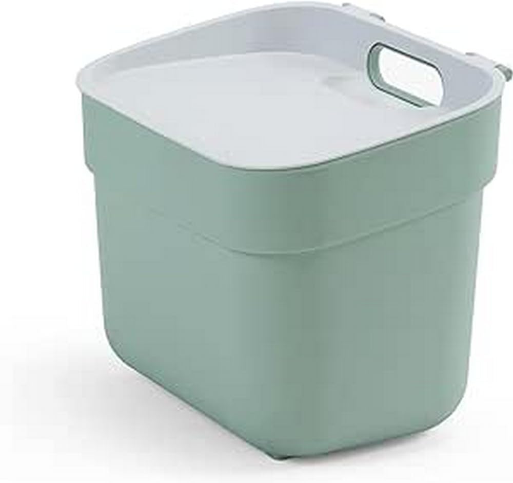 Curver Store Curver Ready To Collect 5L - Compost Bin - Wall or Door Wall Mounted - Kitchen Bathroom Laundry Room - 100% Recycled Green