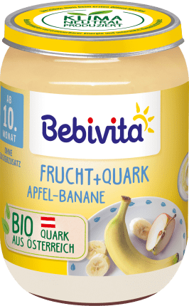 Bebivita Fruit & Yoghurt Apple-Banana Curd, from the 10thmonth, 190 g