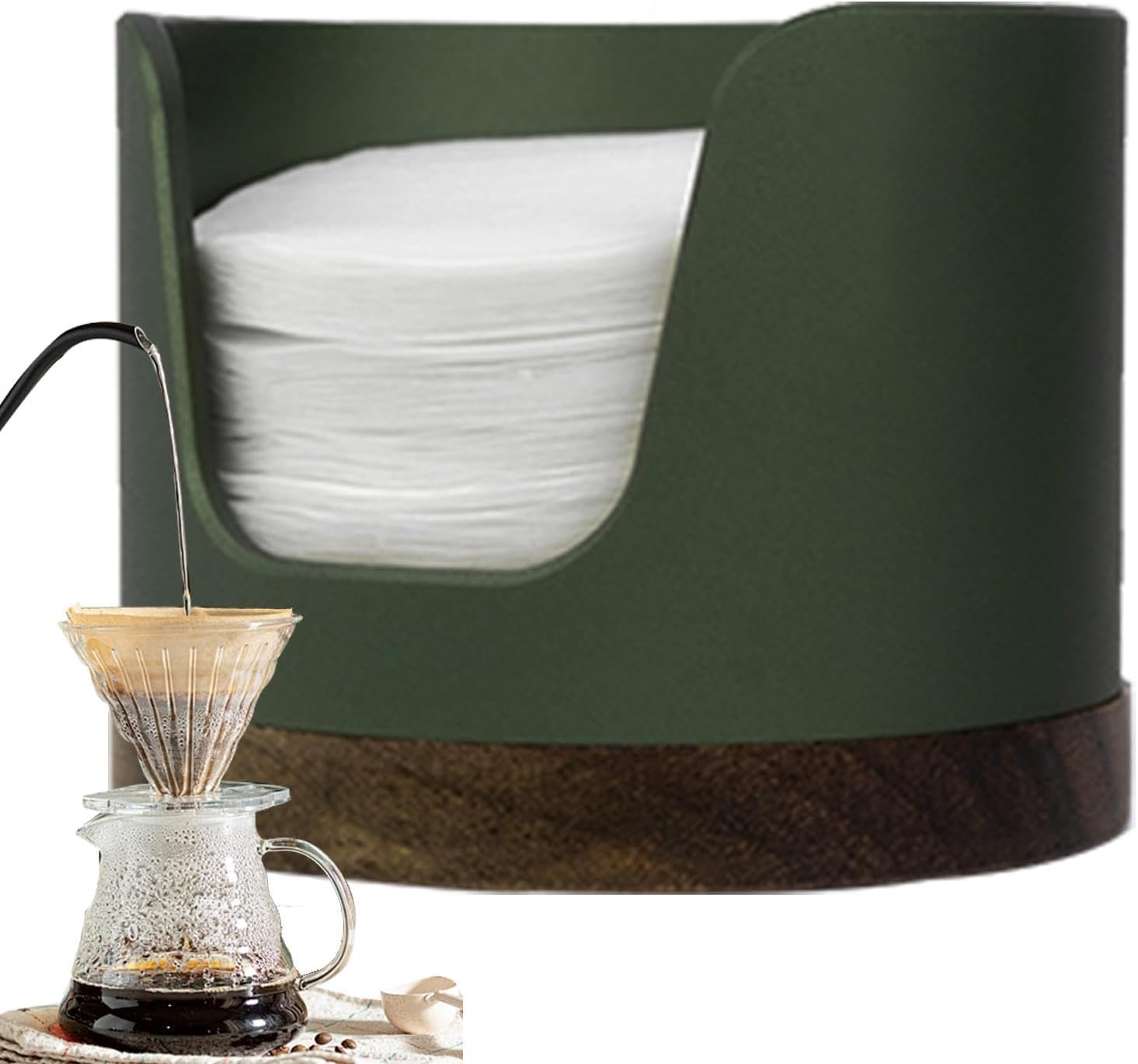 Generic Coffee Filter Paper Holder - Coffee Paper Filter Container, Portable Coffee Filter Dispenser | Coffee Filter Holder Storage Container, Round Puck Screen Paper Filter Holder for Espreso Maker