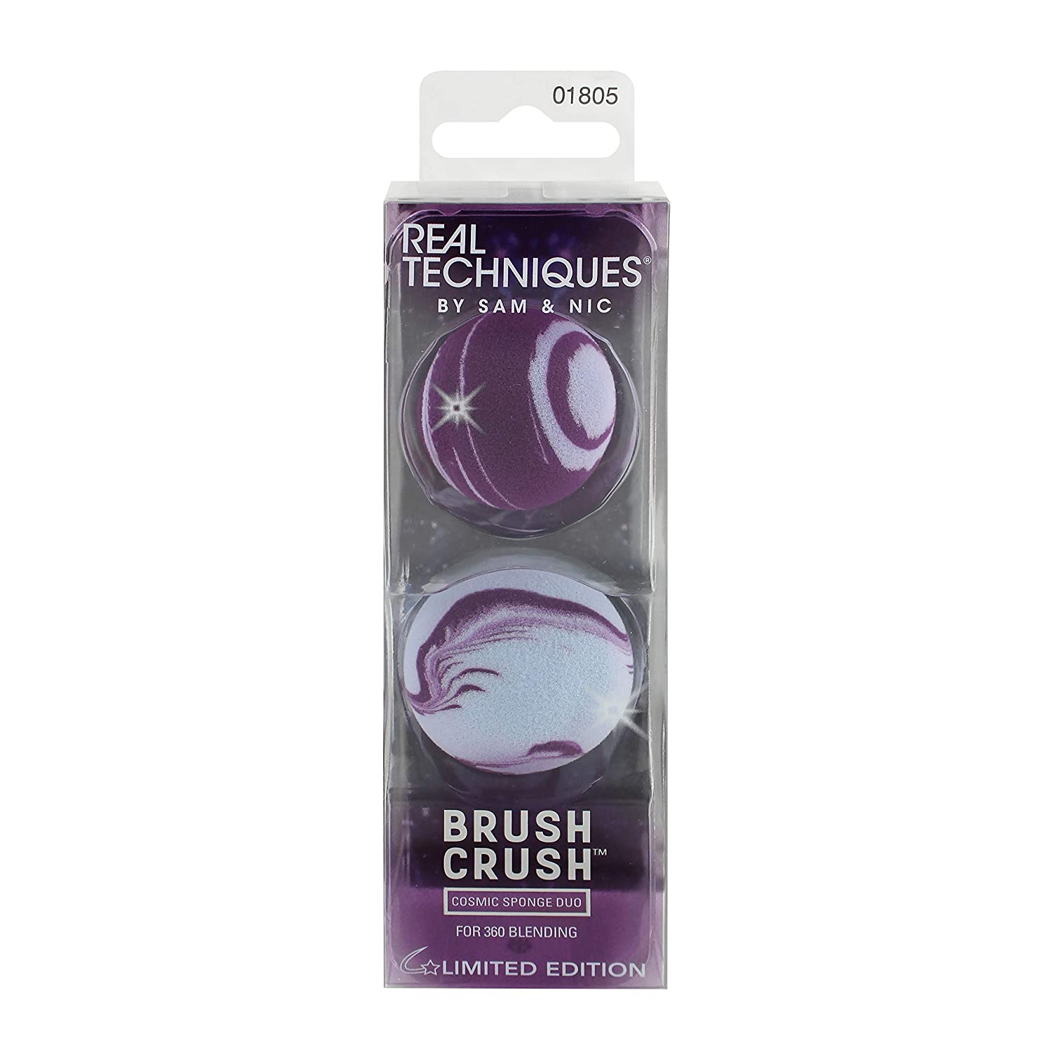 Real Techniques Brush Crush Volume 2 Cosmic Makeup Sponge Blending Duo 2 Pack