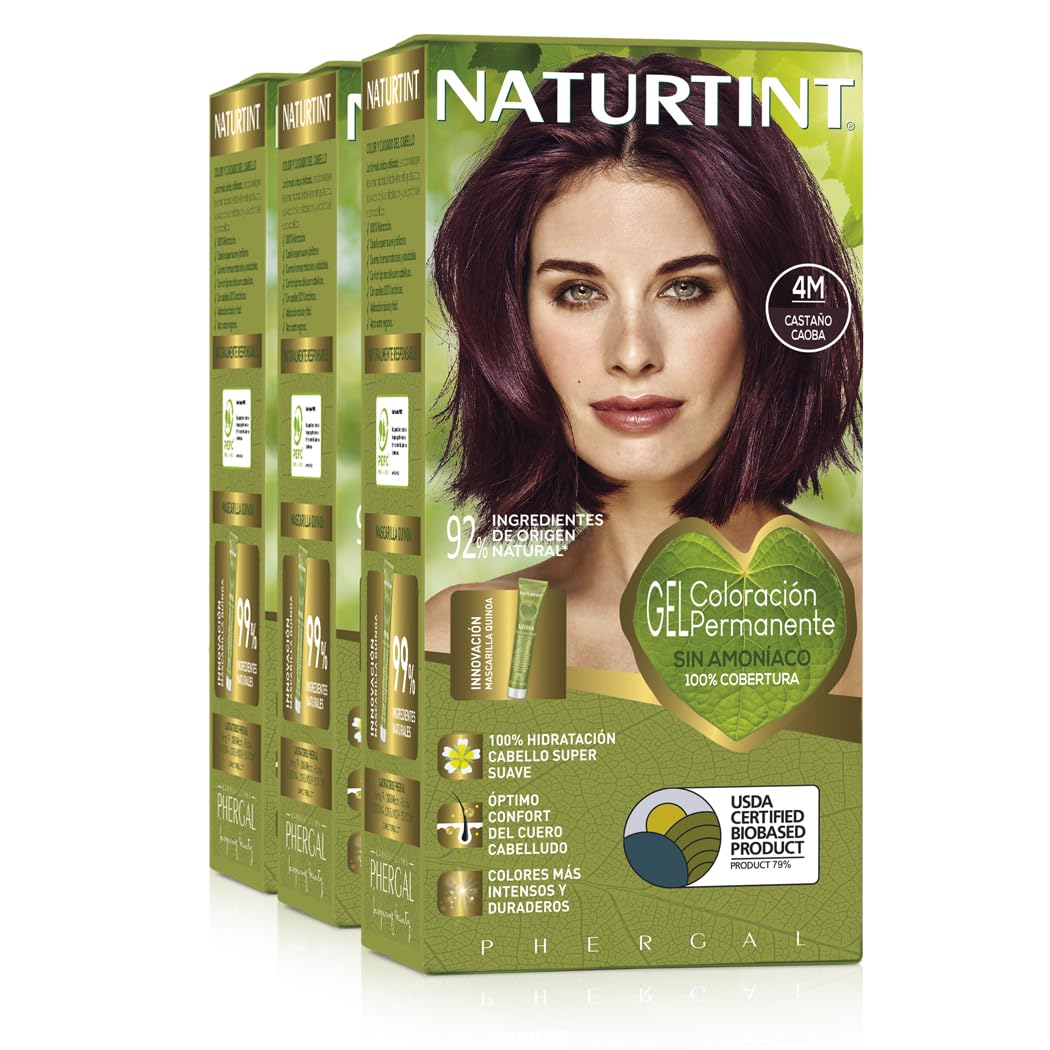 Naturtint Hair color without ammonia, with a high percentage of natural ingredients, 170 ml (x3)