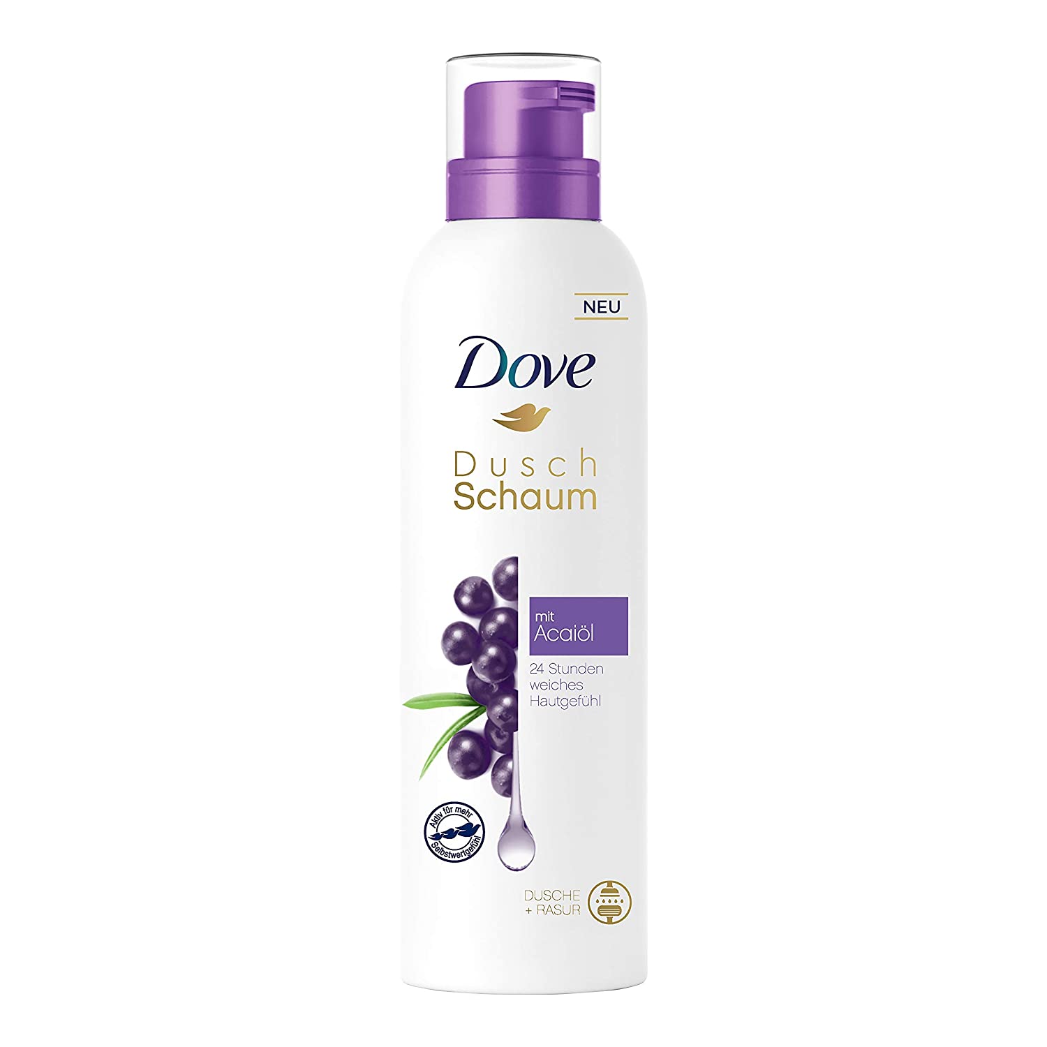 Dove Açaí Oil Shower Foam 200 ml Pack of 6