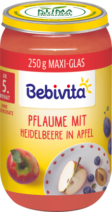 Bebivita Fruits plum with blueberry in apple, from the 5th month, 250 g