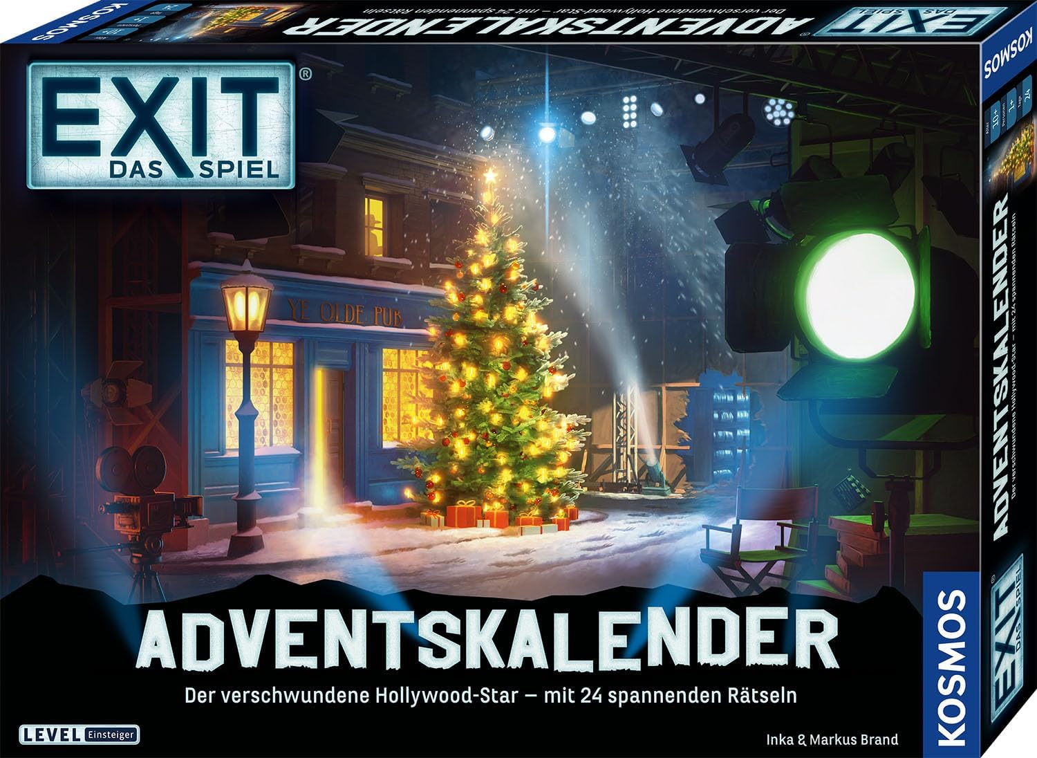 KOSMOS 683702 EXIT The Game Advent Calendar: The Missing Hollywood Star, with 24 Exciting Puzzles from 10 Years, Escape Room Game Before Christmas