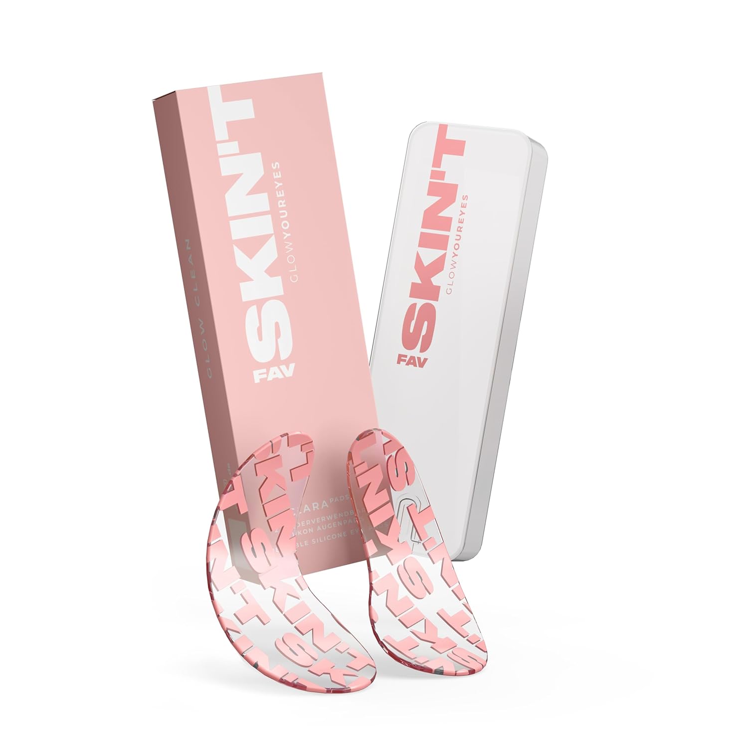 SKINT FAVSKINT Reusable Eye Pads Made of High-Quality and Hypoallergenic Silicone, Optimise Skin Care, Practical Storage Box Against Anti-Ageing, Bags & Wrinkles