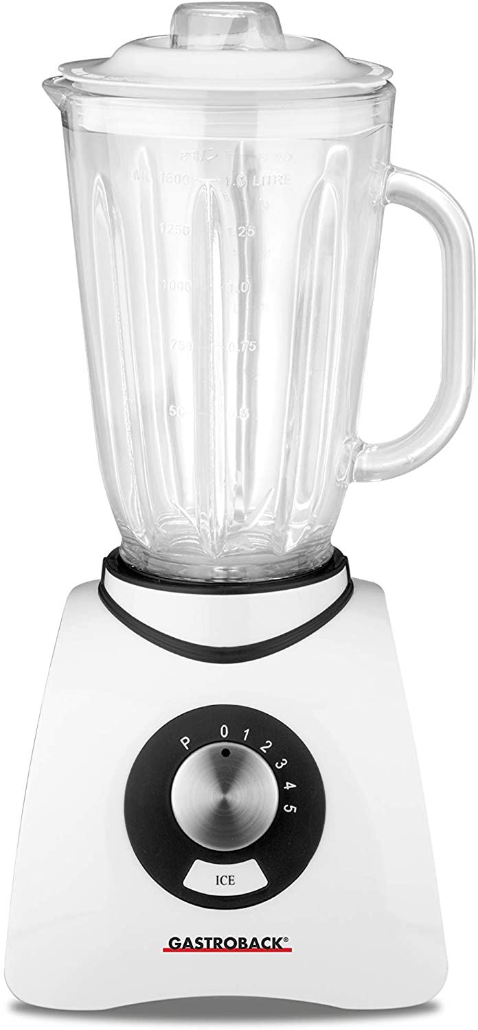 Gastroback 40898 Vital Basic, with integrated ice crush function, powerful 600 watt motor mixer, plastic, 1.5 litres