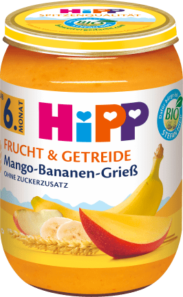 HiPP Fruit & Cereals Mango-Banana semolina, from the 6th month, 190 g