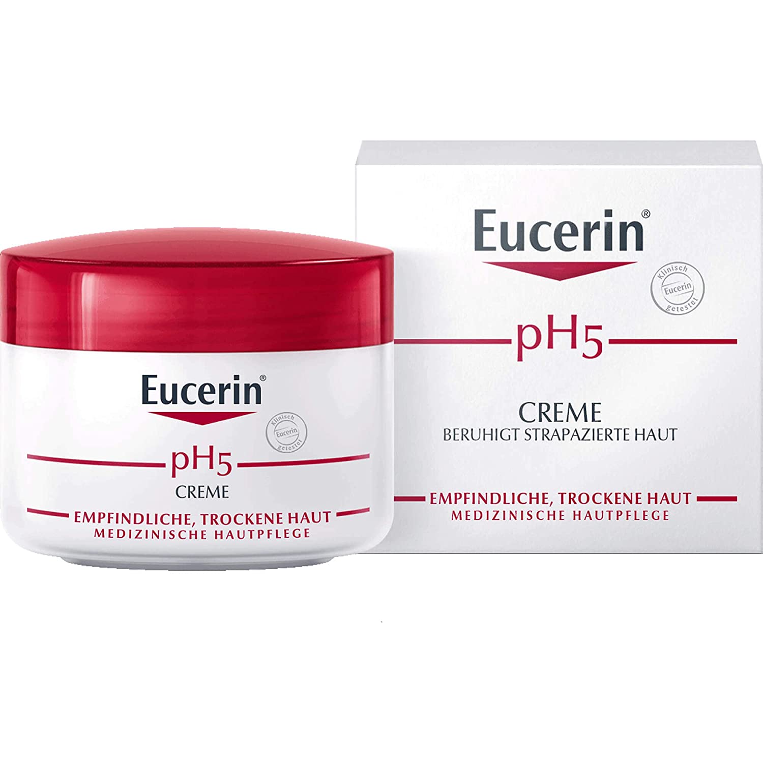 Eucerin pH5 Cream Soothes Damaged Skin 75 ml Cream, ‎transparent