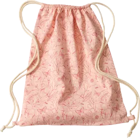 ALANA Gym bag with flowers & butterfly pattern, pink, approx. 32 x 40cm, 1 piece