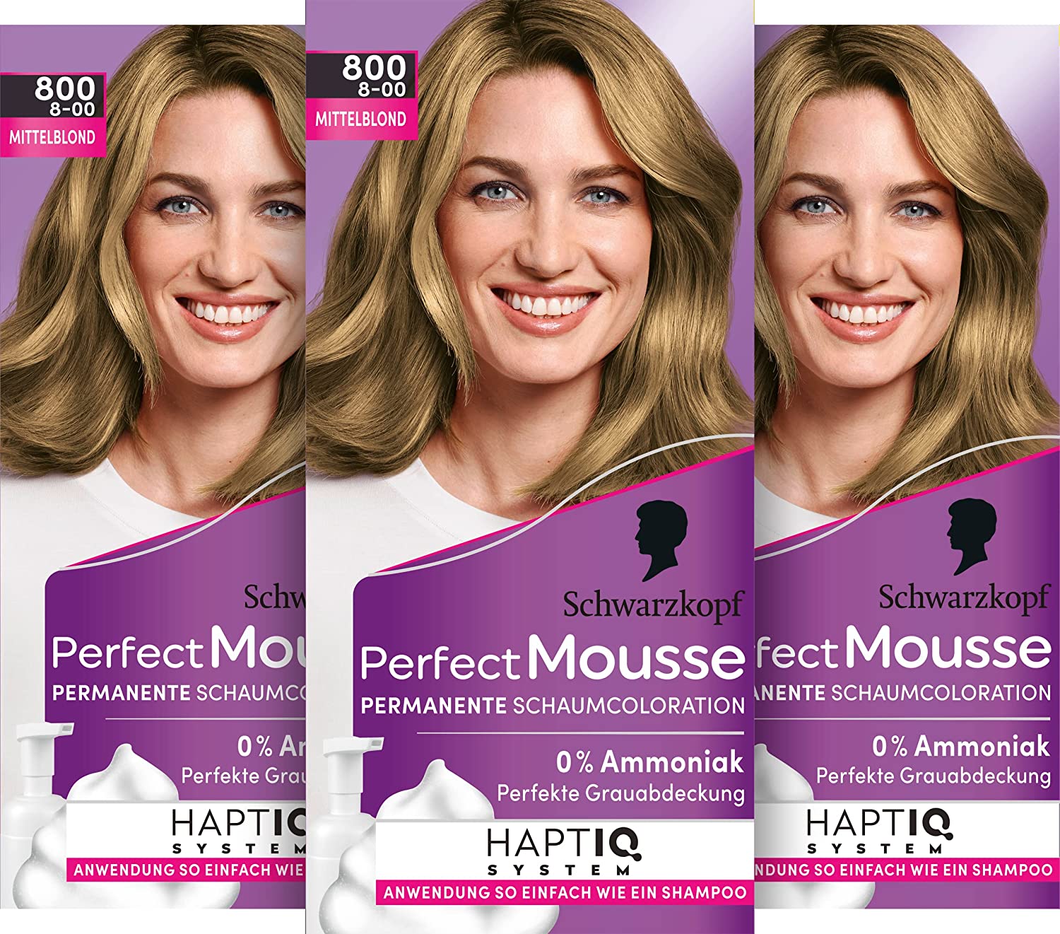 Perfect Mousse Foam Color, 8-0/800 Medium Blonde, Level 3, ‎8.0/800 blonde