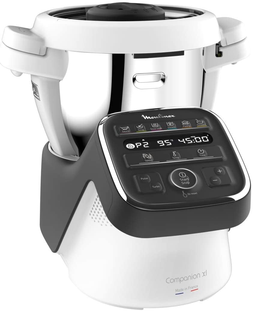 Moulinex Companion XL HF80C800 Food Processor 4.5 L 12 Automatic Programmes Soup Meat Gas Pacho Food Processor with Recipes Made in France
