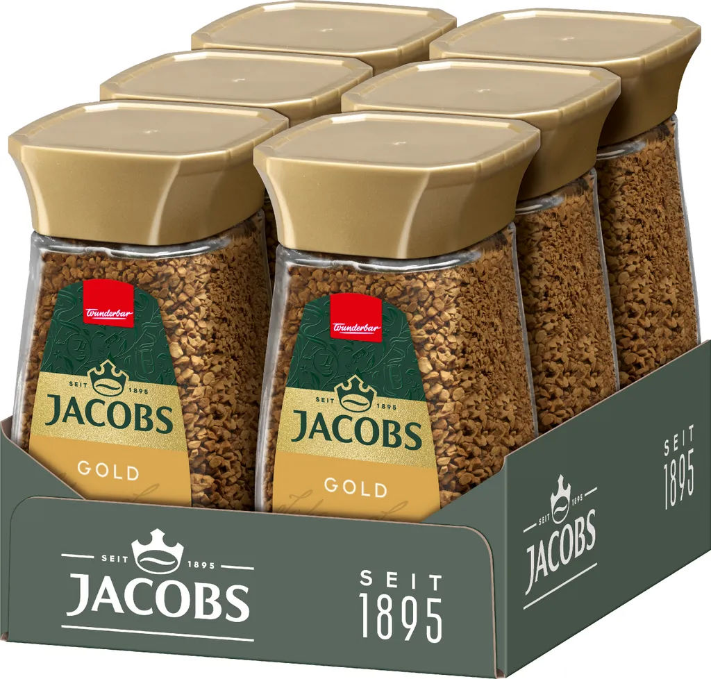 JACOBS Gold 6 x 100g instant coffee 6 jars instant coffee