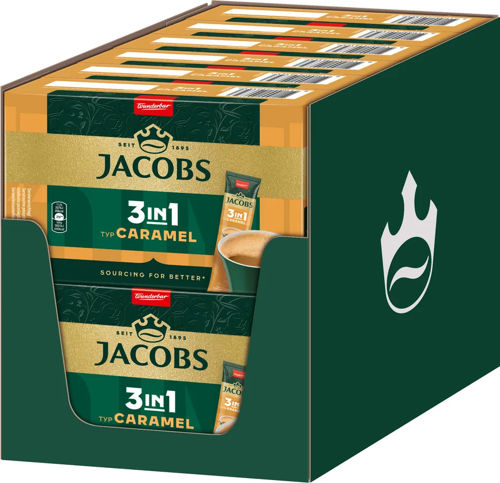 JACOBS instant coffee 3in1 type Caramel 12x10 beverage sticks instant coffee