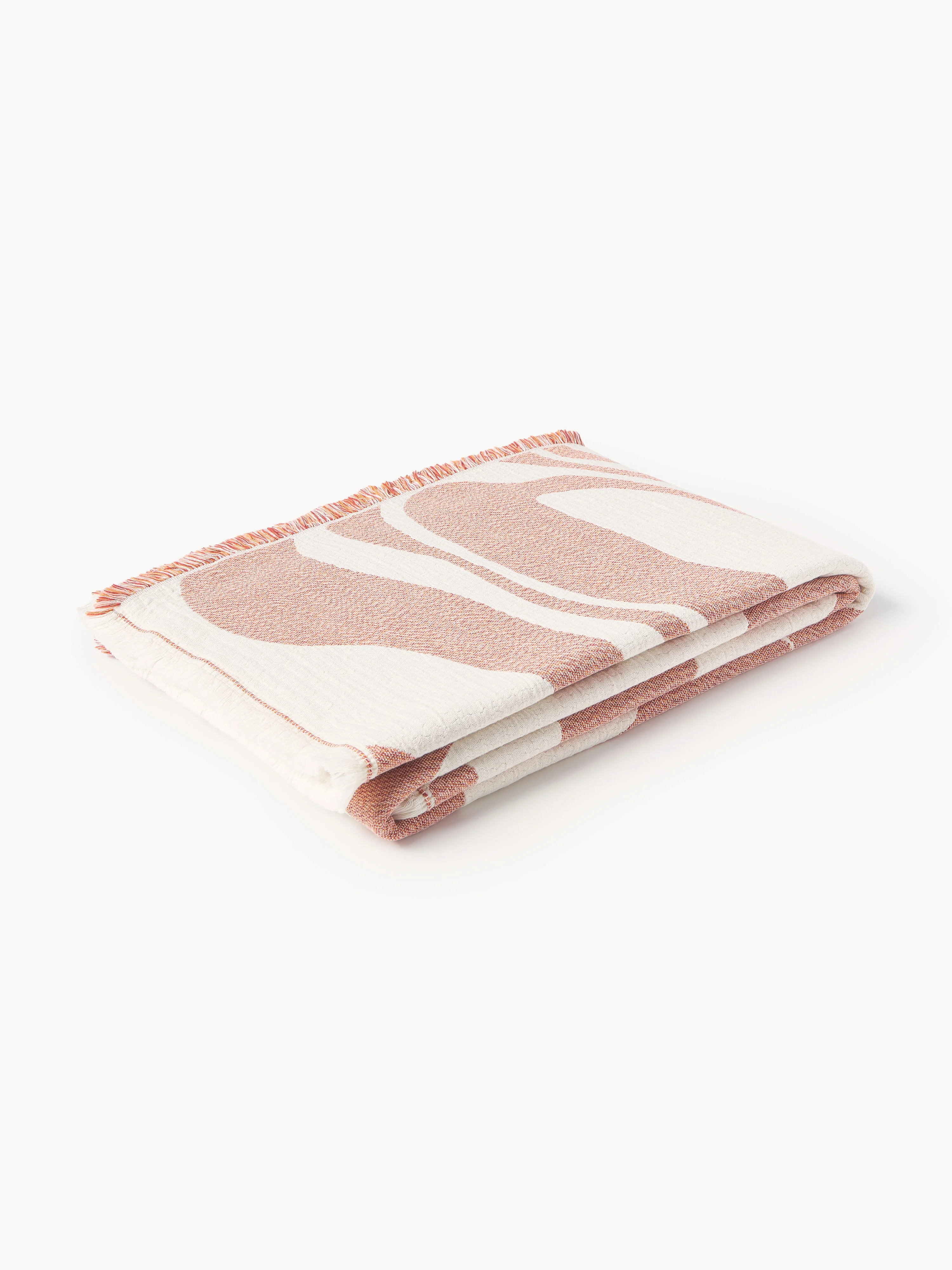 Westwing Collection Jacquard bedspread Rui with fringes