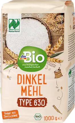 dmBio Flour, spelled flour type 630, Naturland, 1000 g