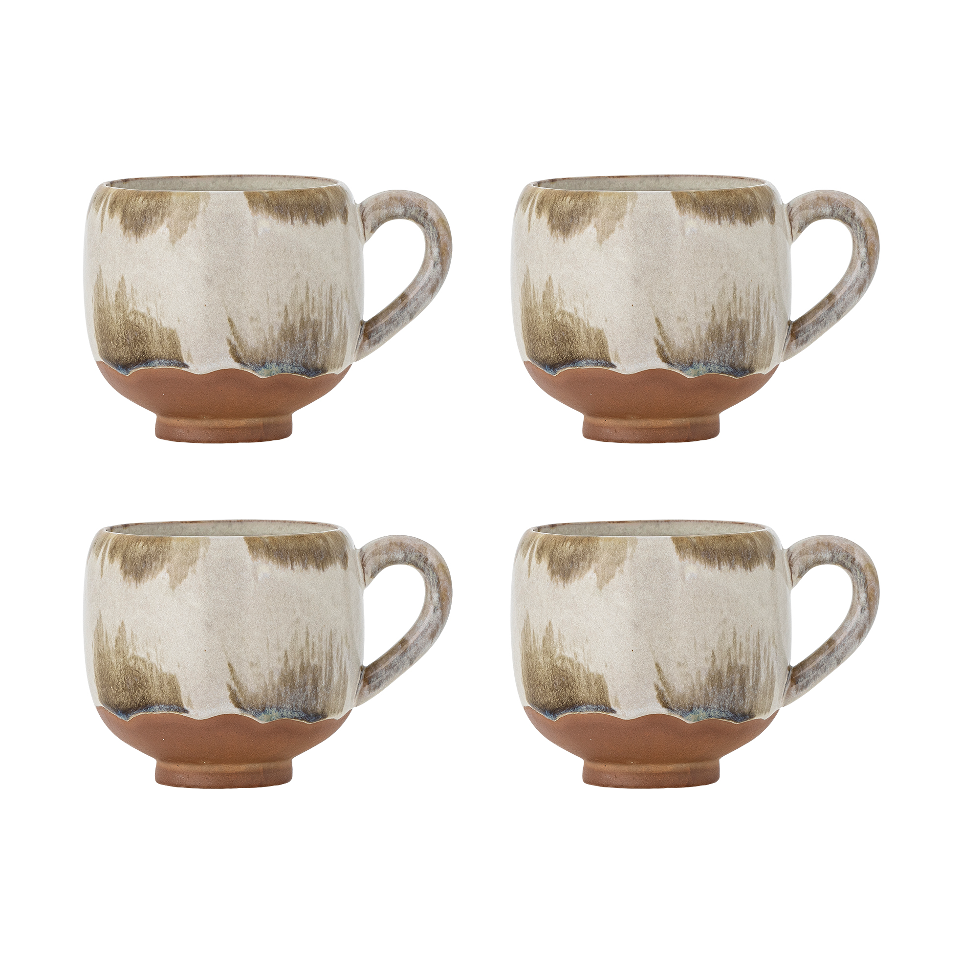 Bloomingville Jade Mug 4-Piece Set, Natural