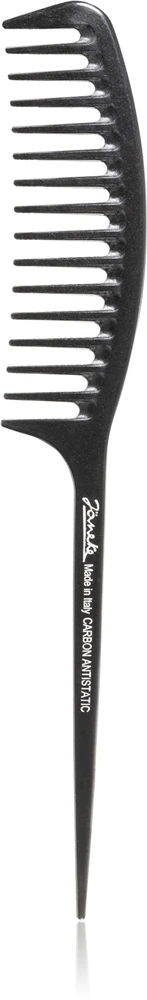 Janeke Carbon Fiber Fashion Comb with a long tail and wavy frame hair comb