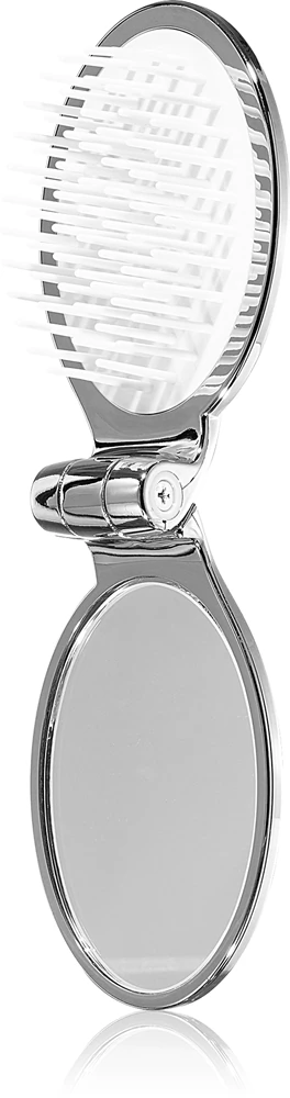 Janeke Chromium Line Folding Hair-Brush with Mirror Hair comb with mirror