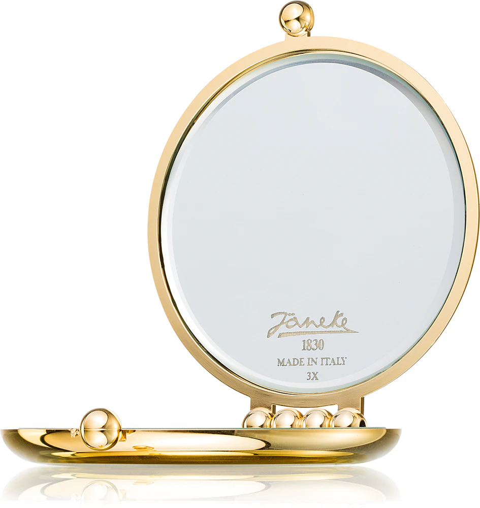 Janeke Gold Line Golden Double Mirror Cosmetic Mirror