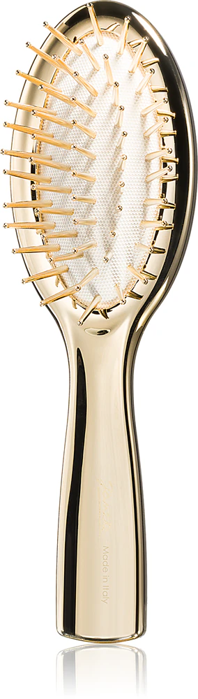 Janeke Gold Line Small Golden Hairbrush Flat Brush