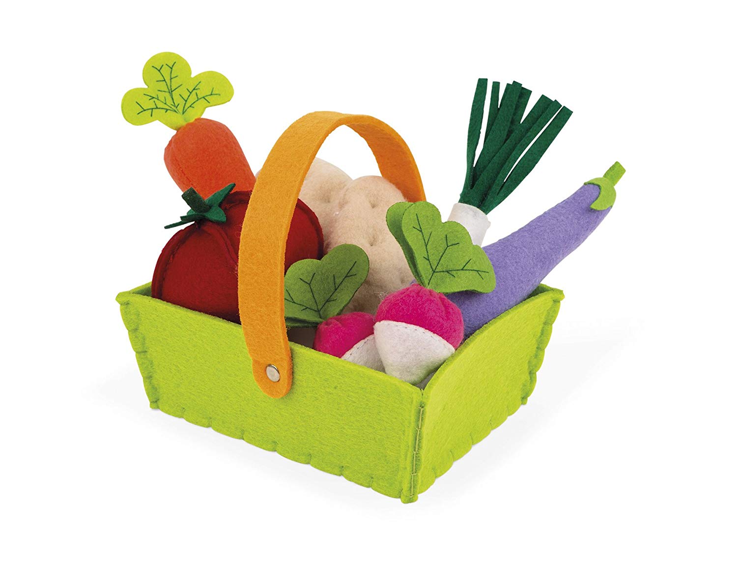 Janod Felt J06578 Vegetable Basket (8 Pieces)
