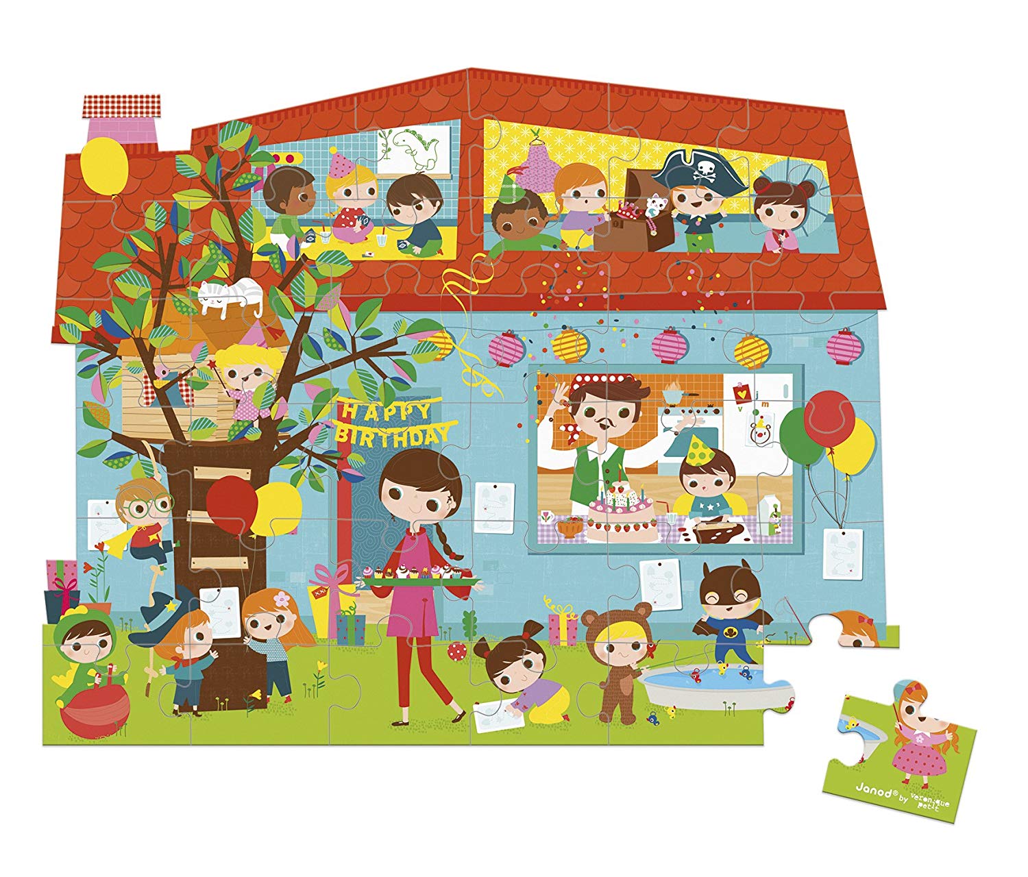 Janod J02764 Puzzle Birthday Party Case Of 36