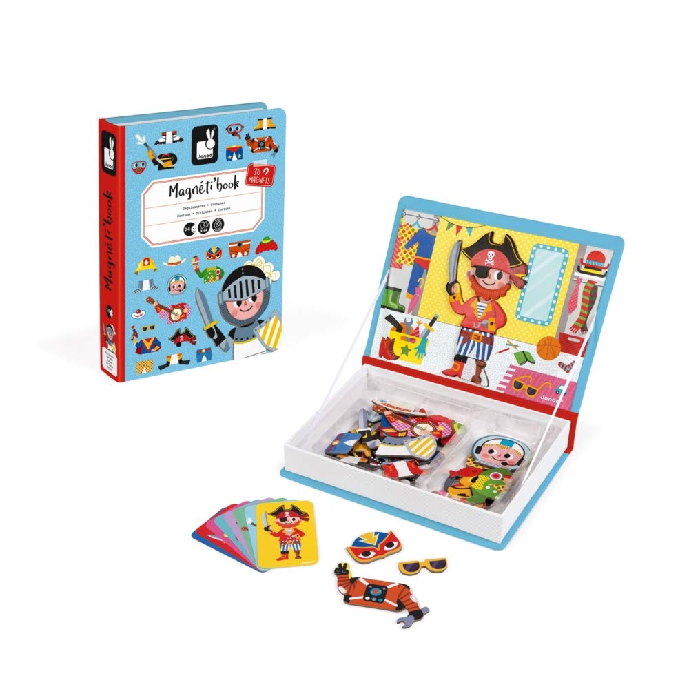 Janod Magnetic Magnetic Book Fancy Dress Boys, 36 J02719 Blue