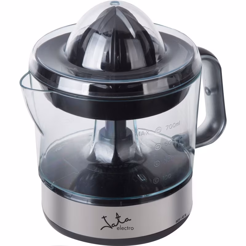 JATA EX421 Juicer Hand Juicer 40 W Black, Stainless Steel, Transparent