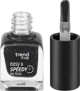 trend !t up Nailack Easy & Speedy 450 Black Glitter, 6 ml