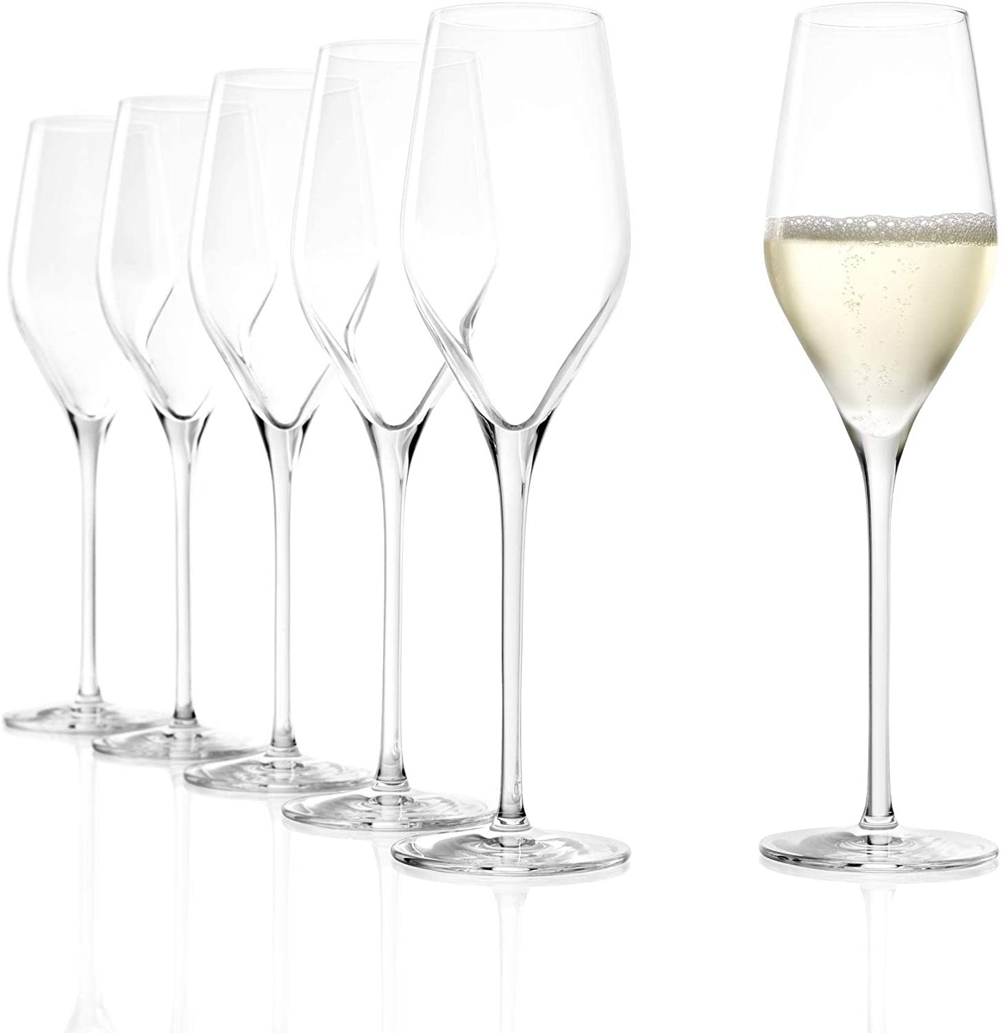 Stölzle Lausitz Exquisit Royal Glasses, Dishwasher Safe Glasses Set, Shatterproof, High Quality Crystal Glass, Highest Quality, Set of 6
